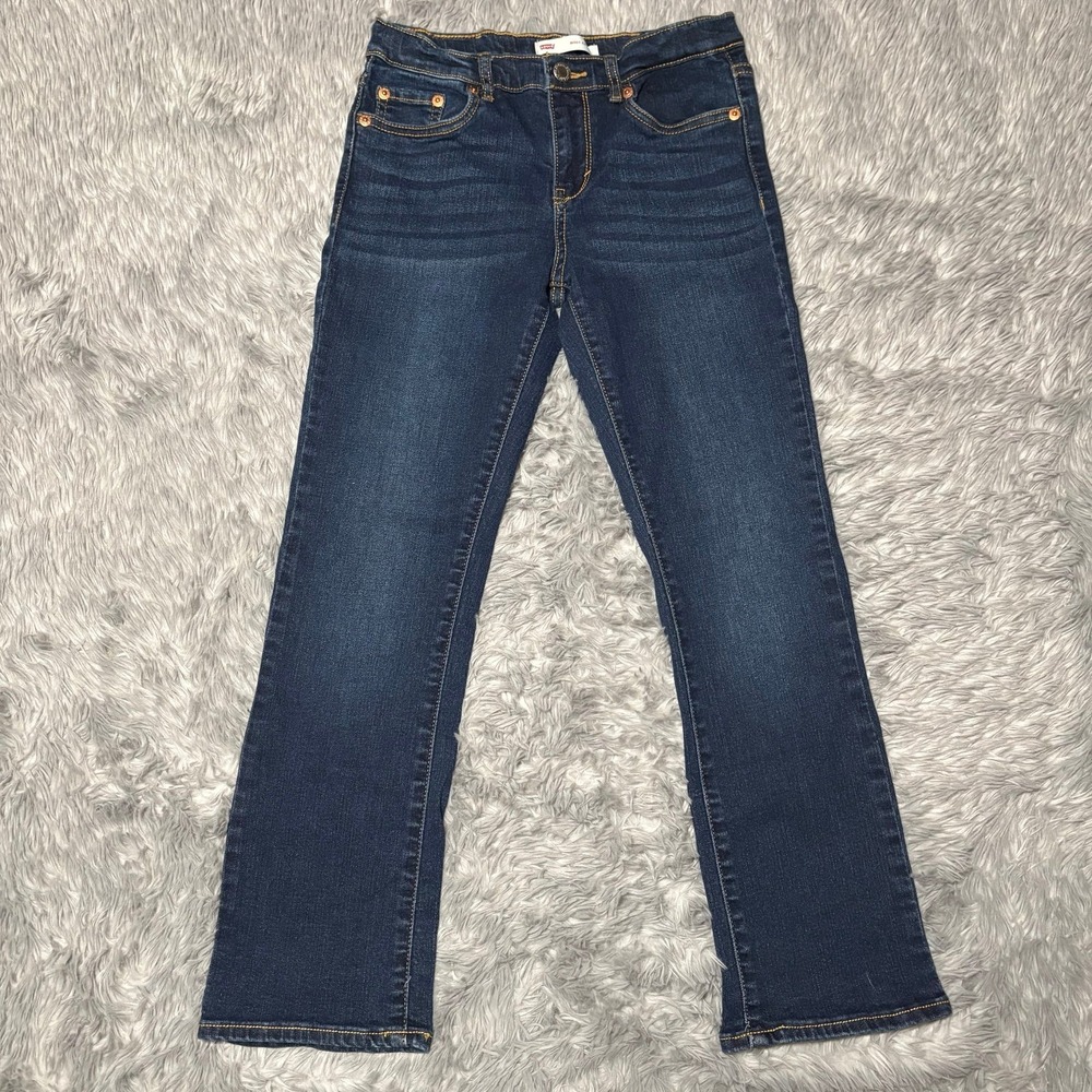 Levi's Boot Cut Dark Wash Jeans Girls Youth 10 Regular Adjustable Waist